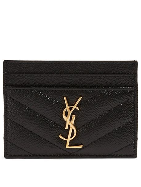 ysl card holder black and silver|saint laurent black card holder.